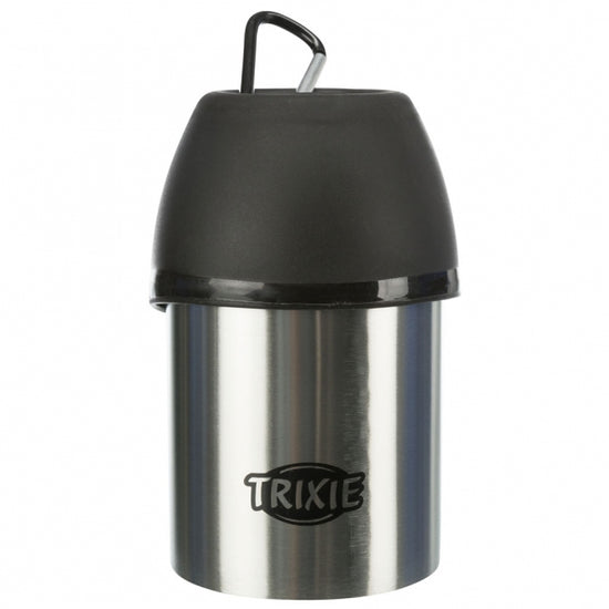 Trixie Edelstahl-Flasche mit Trinknapf