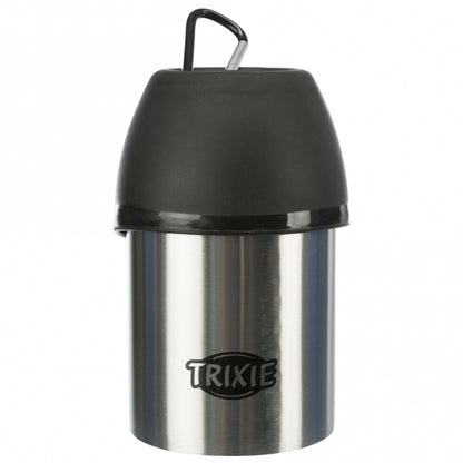 Trixie Edelstahl-Flasche mit Trinknapf
