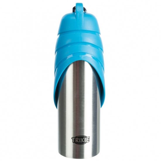 Trixie Edelstahl-Flasche mit Trinknapf