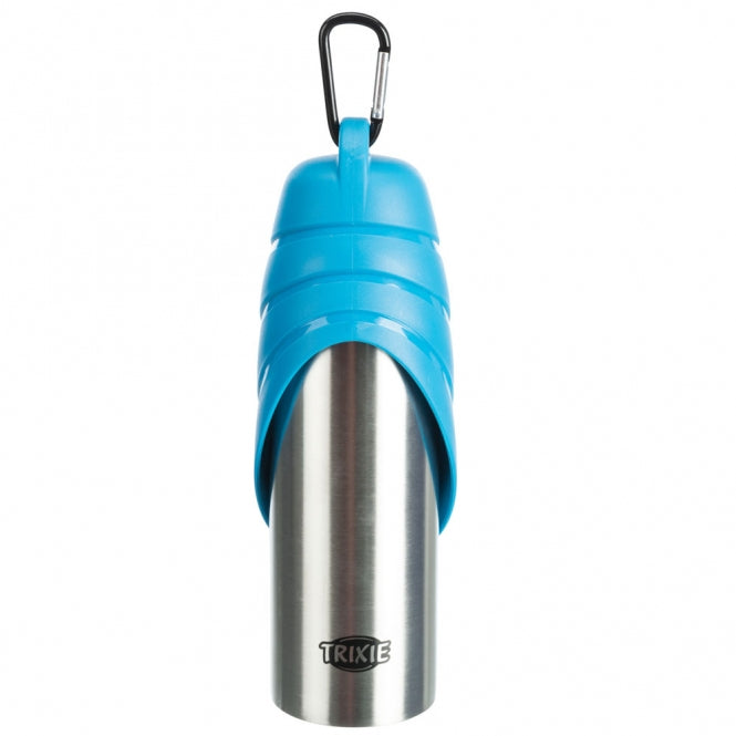 Trixie Edelstahl-Flasche mit Trinknapf