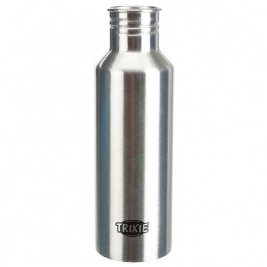 Trixie Edelstahl-Flasche mit Trinknapf