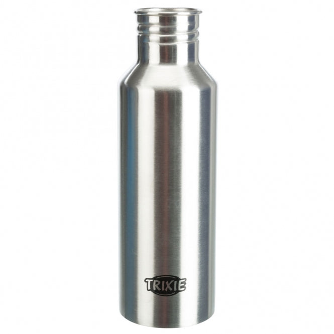 Trixie Edelstahl-Flasche mit Trinknapf