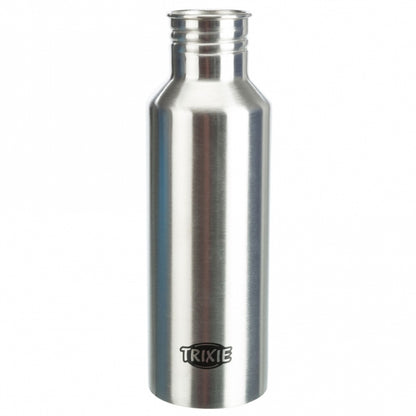 Trixie Edelstahl-Flasche mit Trinknapf