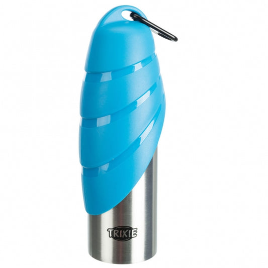 Trixie Edelstahl-Flasche mit Trinknapf