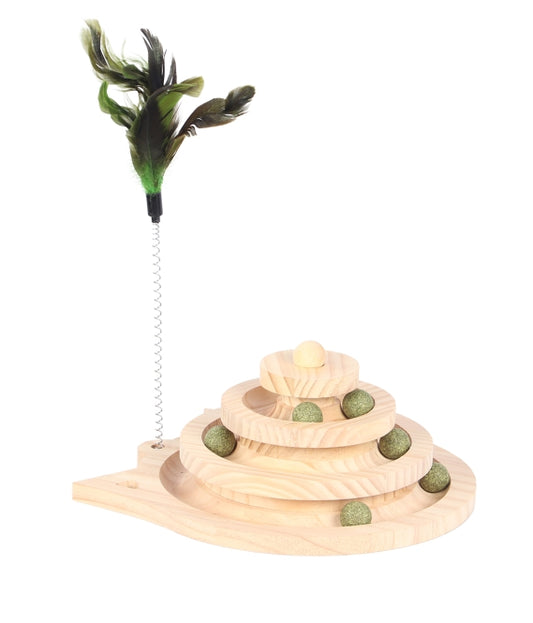 Duvoplus Spin & Play Katzenspielzeug aus Holz